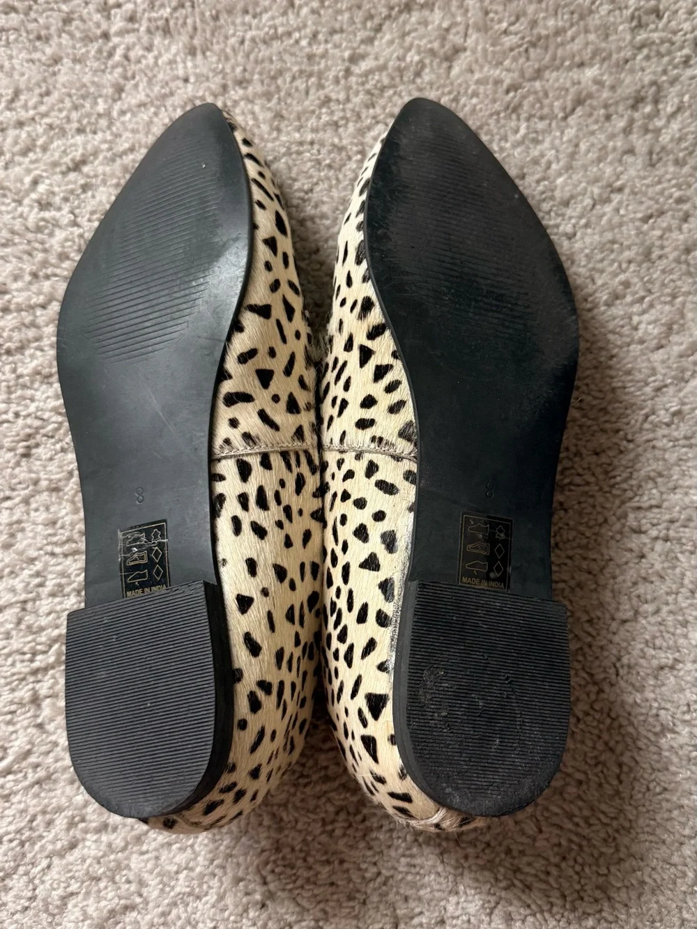 Women's Black and White Speckled Loafers